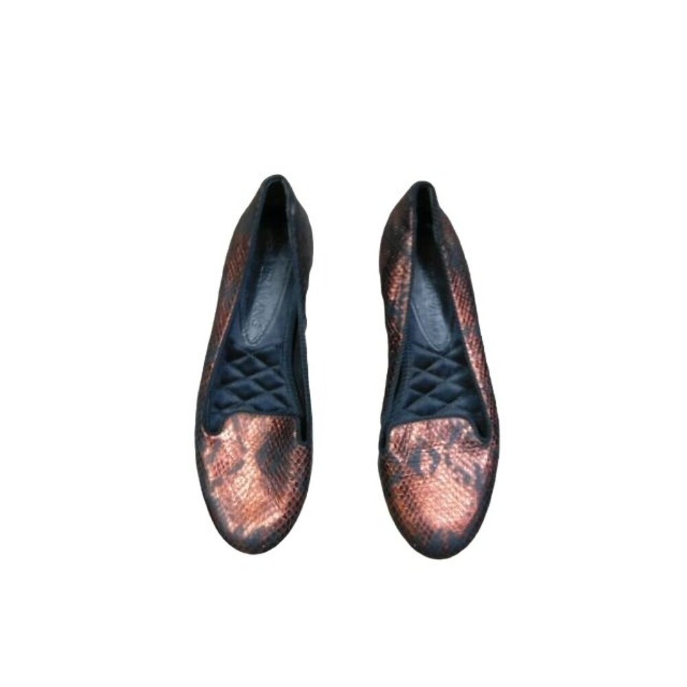 Vera Wang Size 6 Metallic Designer Flats Slip on Shoes